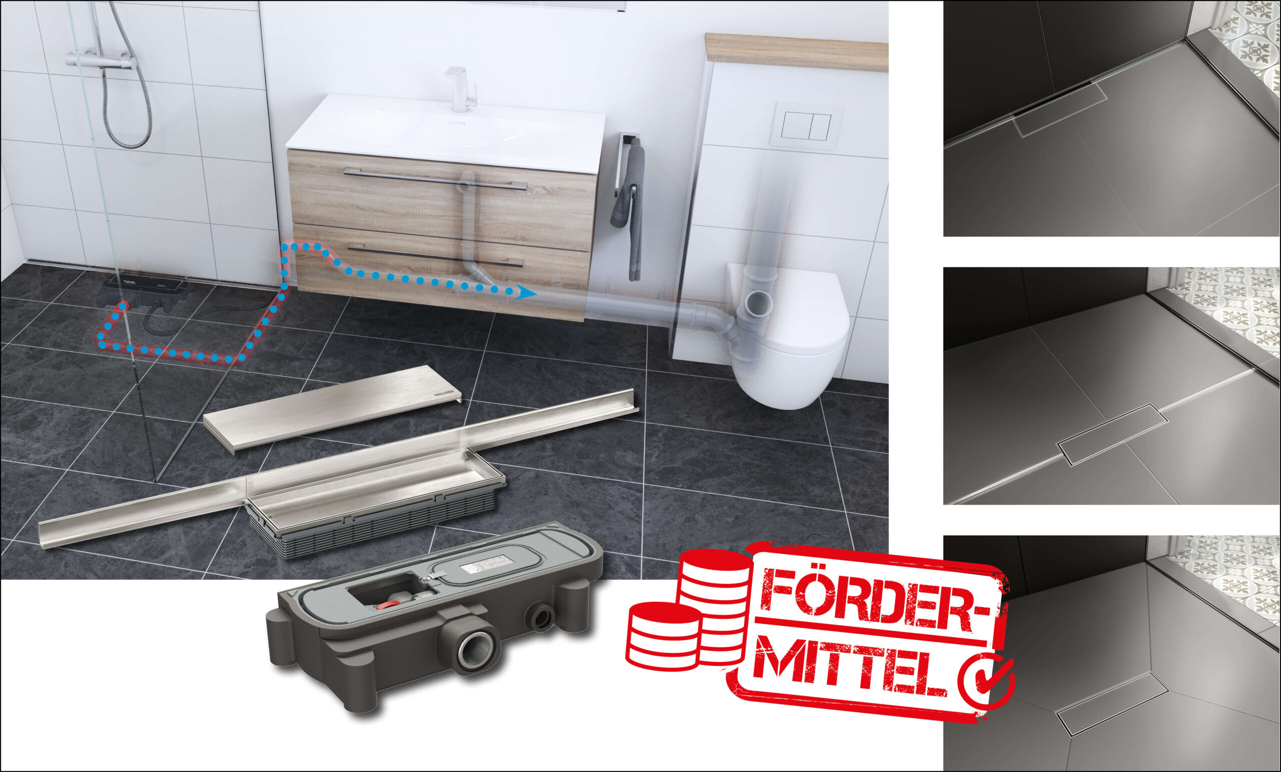 Barrierefreie Dusche mit Fördermitteln bezahlbar