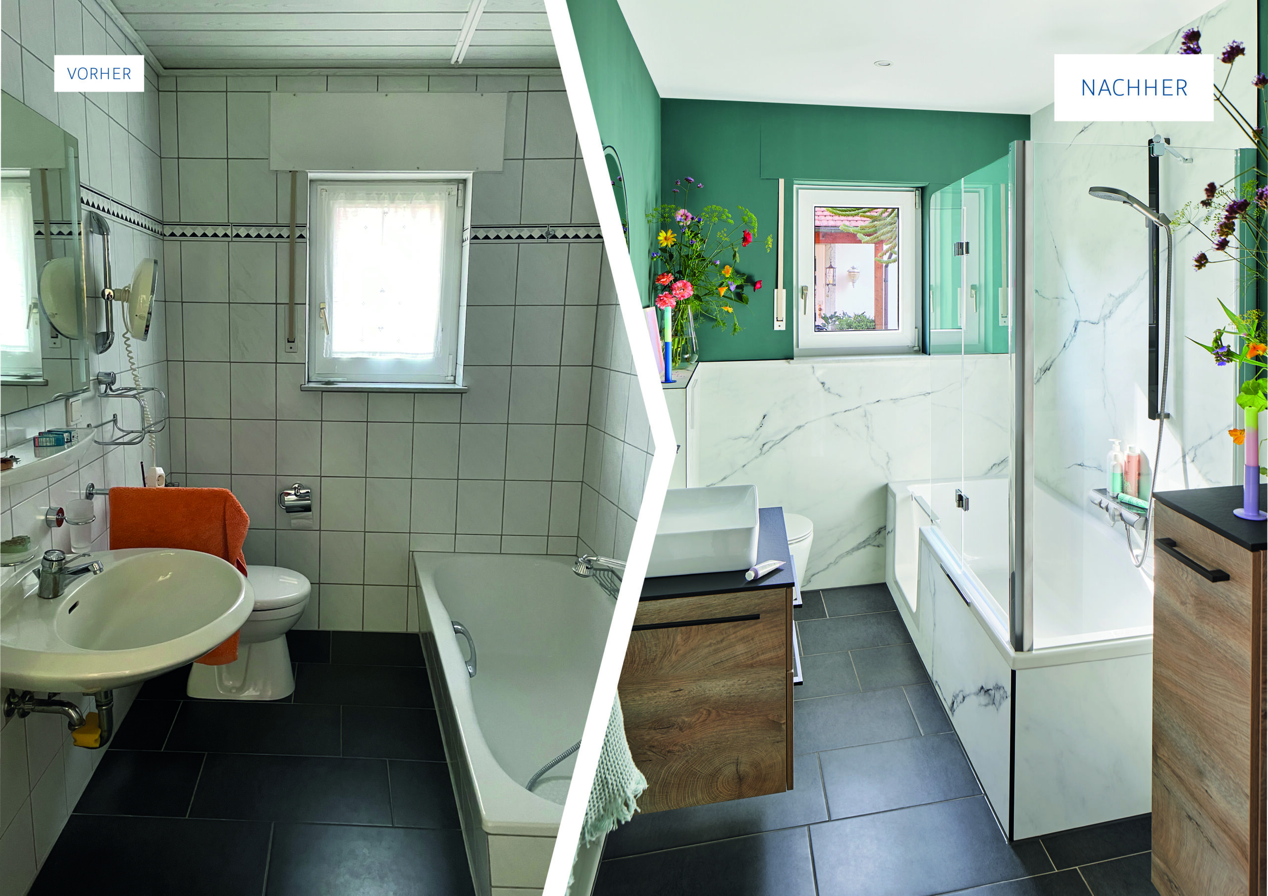 Schneller als gedacht zum fugenlosen Bad